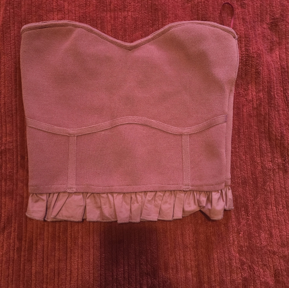 Altar'd State MAUVE  Strapless Top L